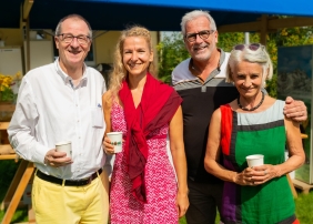 ROKJ-Gründer Toni Schönenberger mit Manuela Eichenlaub, Daniel Spiegel und Präsidentin Astrid Keller.